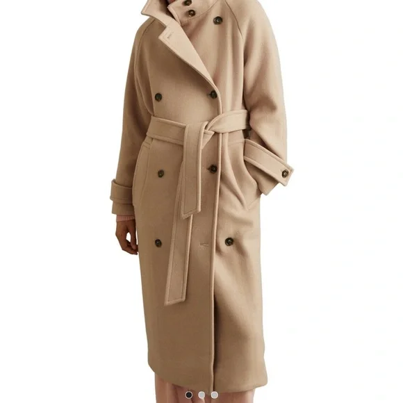Reiss - NWT tan Wool Blend Coat - Picture 1 of 13
